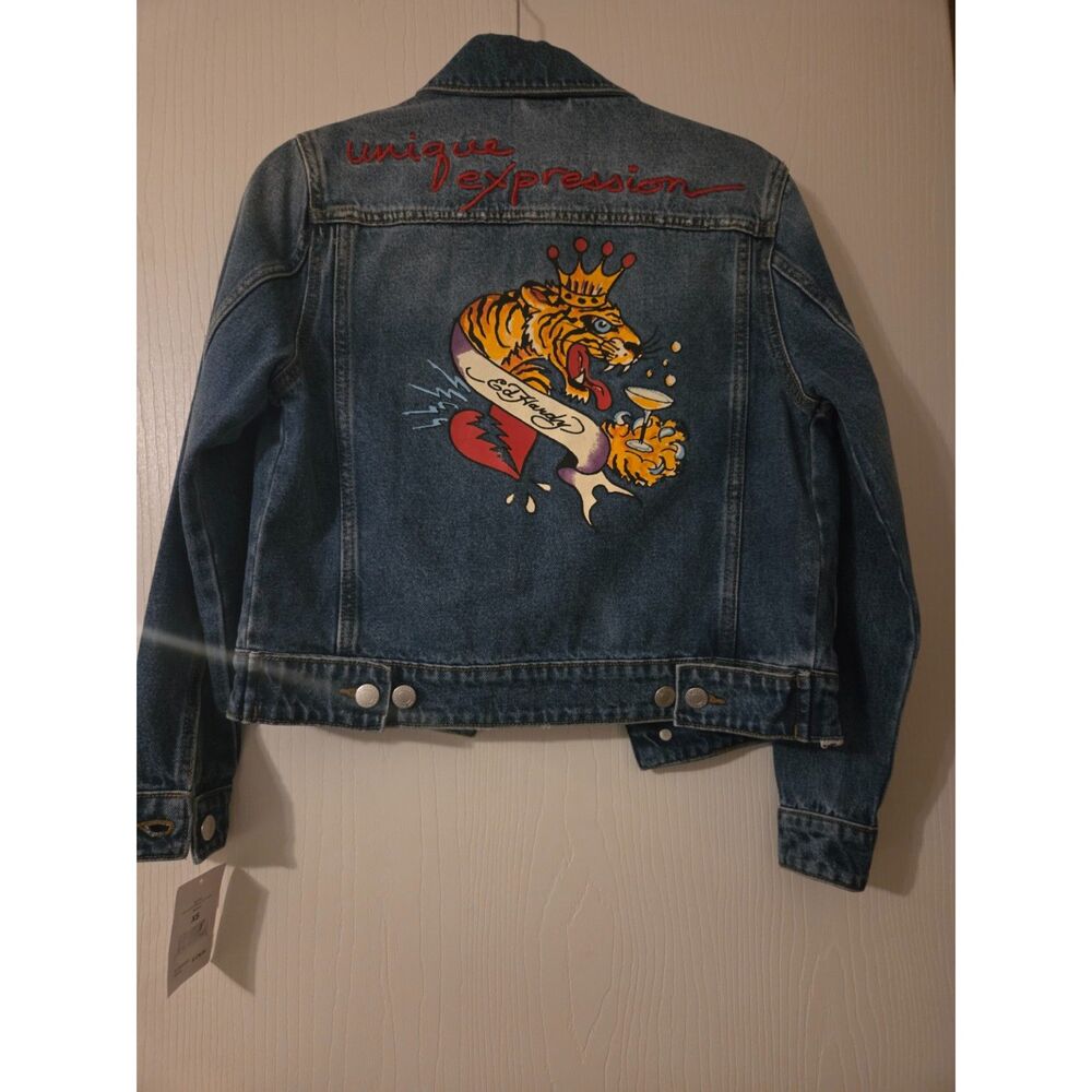 NWT Ed Hardy Blue Jean Jacket